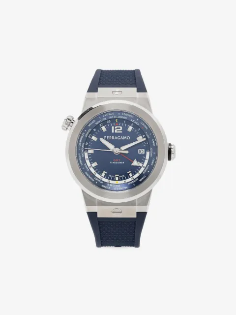 Ferragamo reloj F-80 WorldTime de 43mm