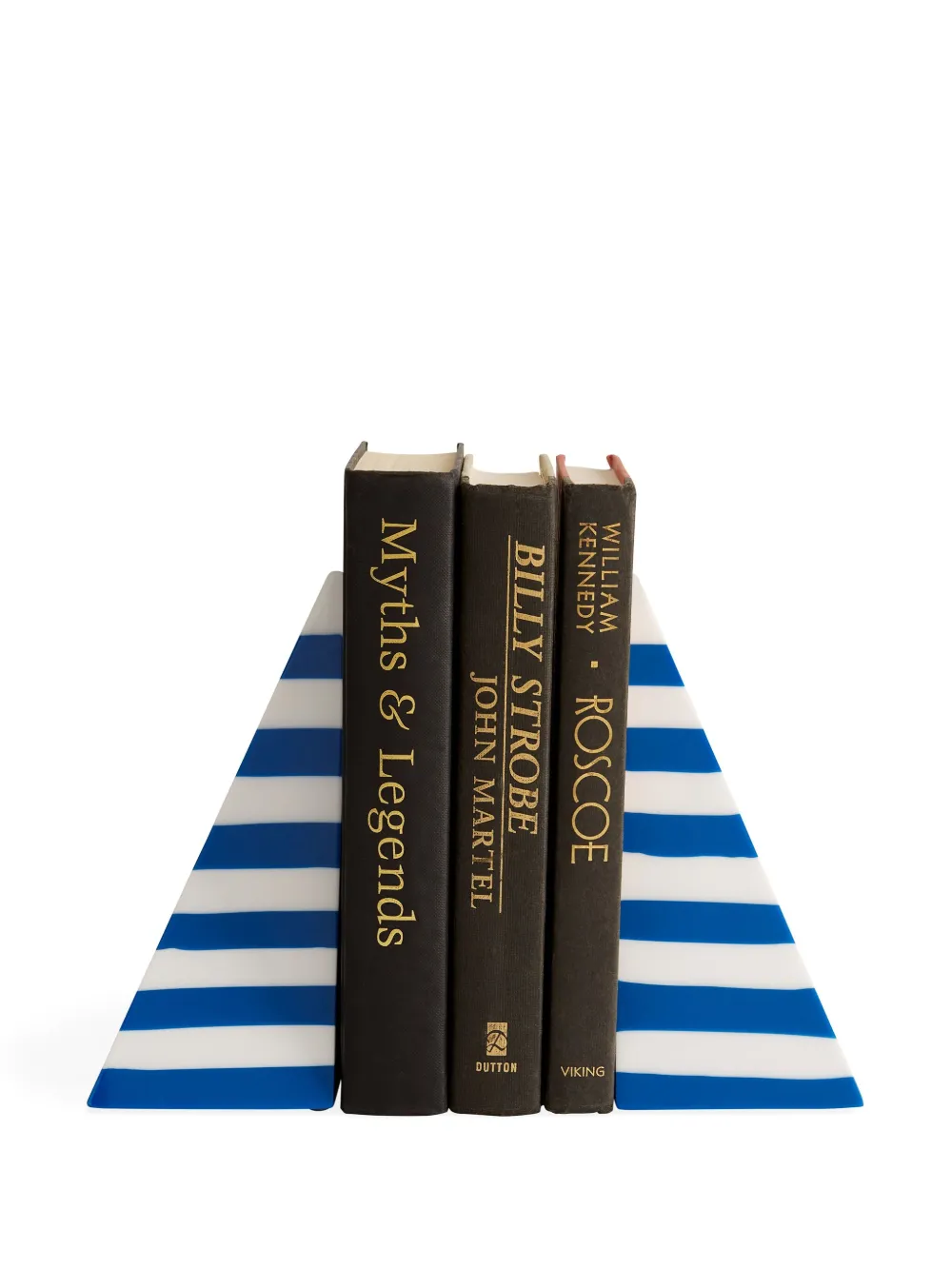 Jonathan Adler Striped Bookends In Blue