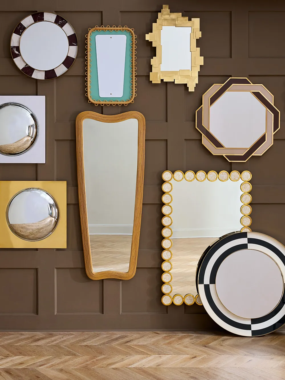 Jonathan Adler Canaan Mirror In Brown