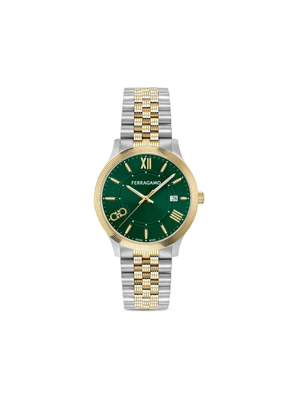 Ferragamo two tone watch hotsell