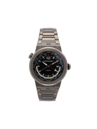 Ferragamo F-80 WorldTime 43mm | Black | FARFETCH