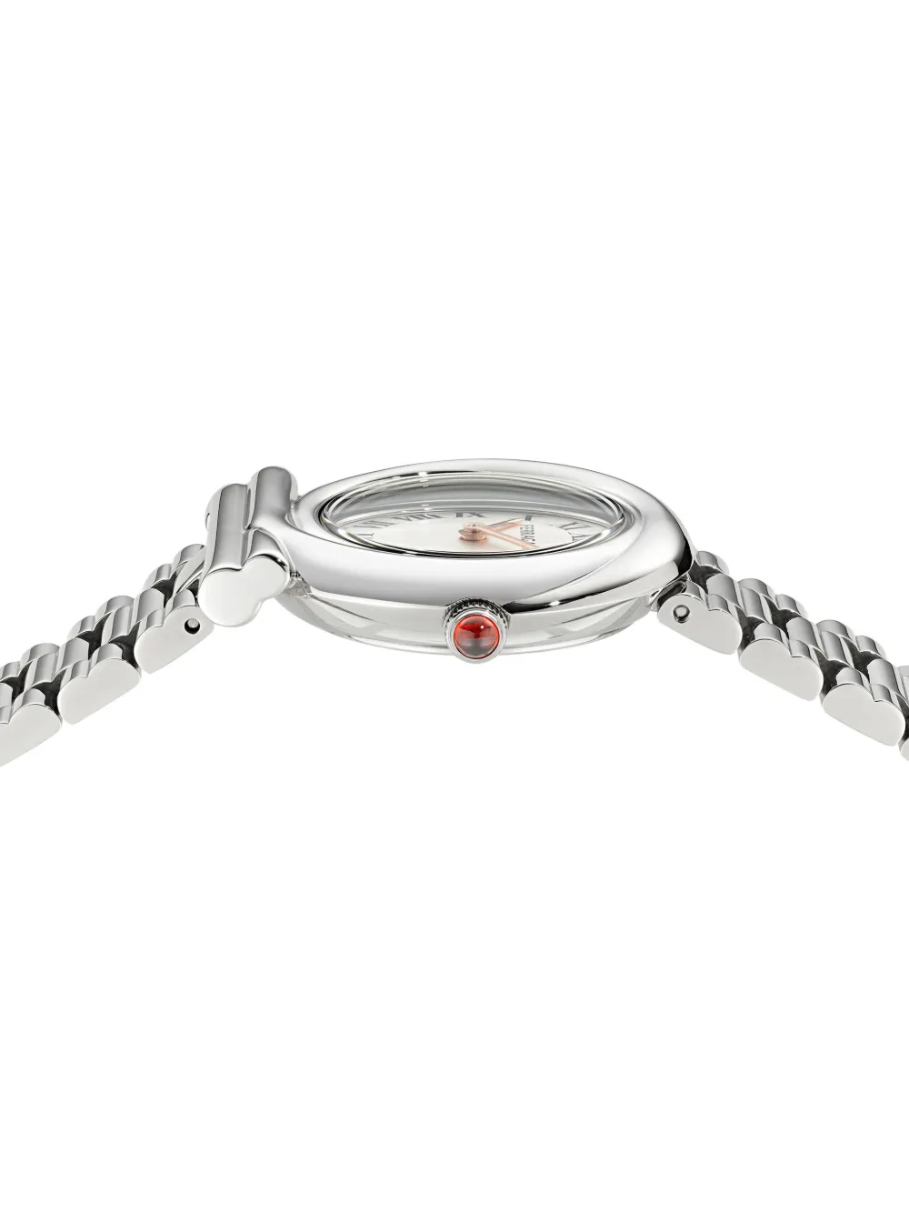 Ferragamo Gancini Twisted Bracelet Watch In Metallic