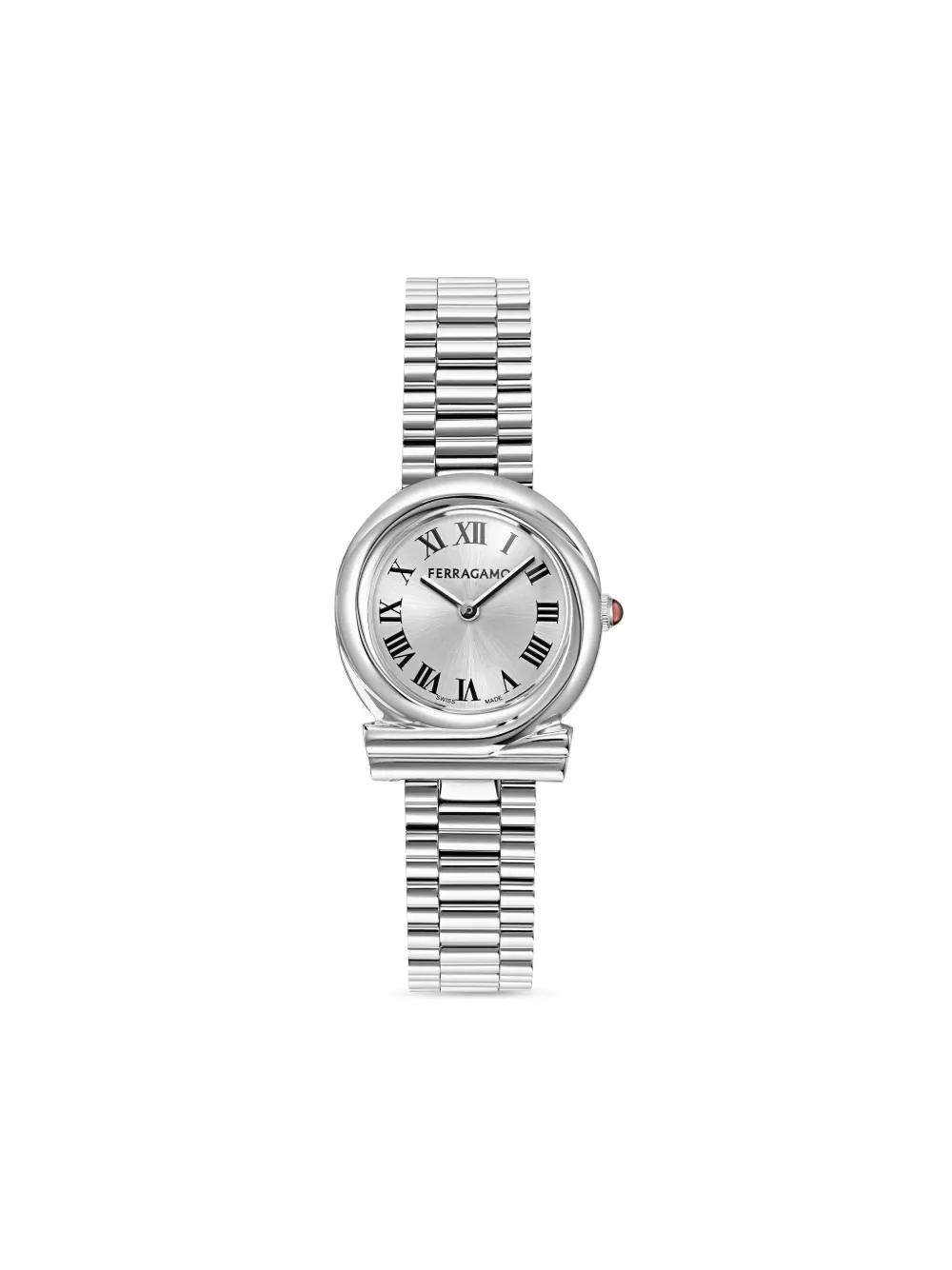 Ferragamo Gancini Twisted 28mm | Silver | Image 1