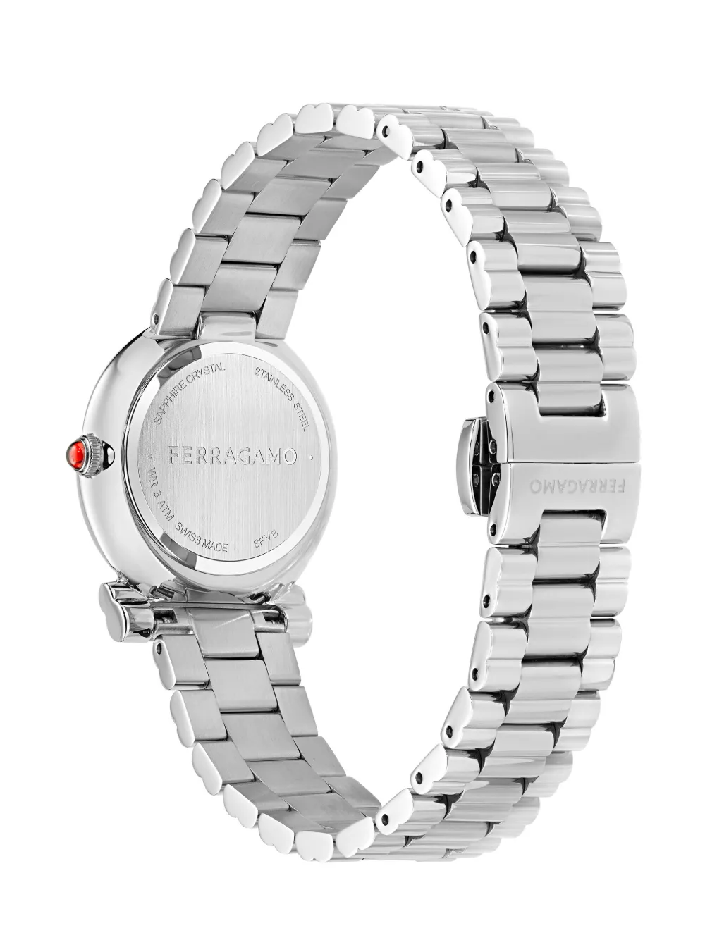 Ferragamo Gancini Twisted Bracelet Watch In Metallic