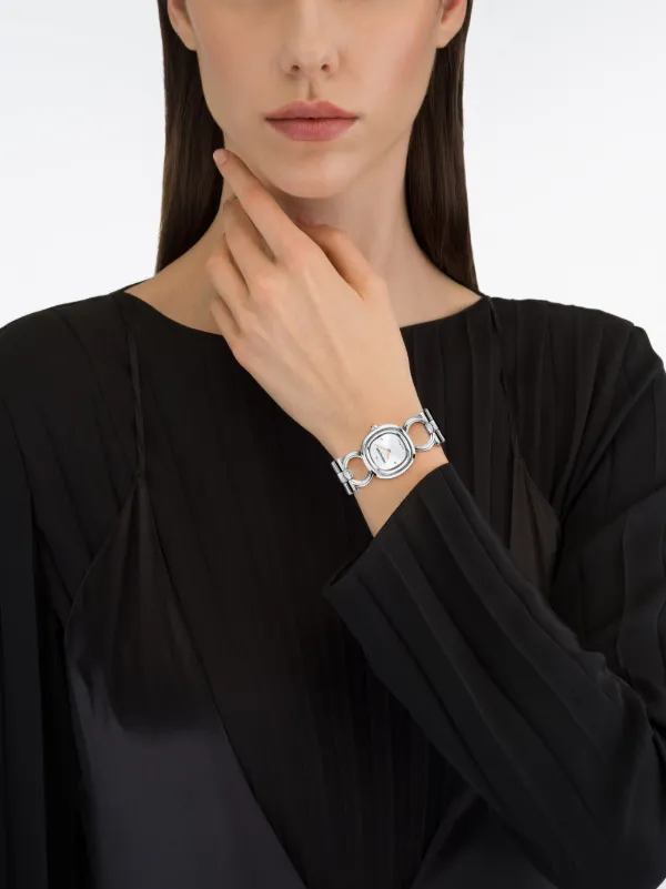 Ferragamo Double Gancini Jewel 25mm | Silver | FARFETCH BN