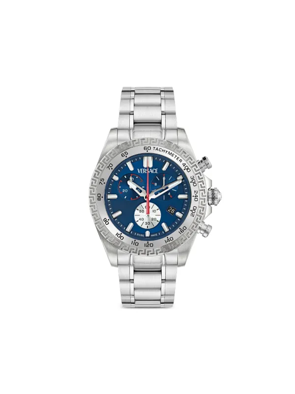 mana‼️ ‼️VERSACE クロノグラフ 腕時計 ネイビー Versace Chrono X 44mm | Blue | FARFETCH