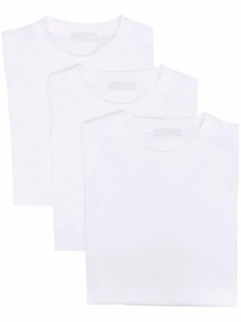 Prada lot de trois t-shirts en coton