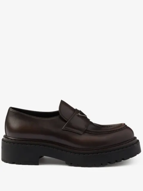 Prada leather loafers