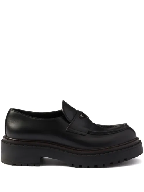 Prada mocassins en cuir - Noir - Prada - Modalova