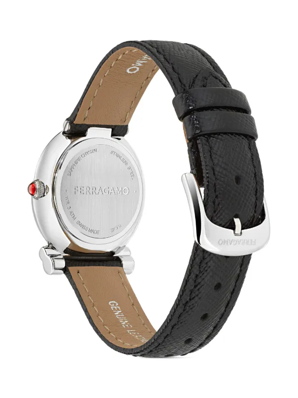 Ferragamo Gancini Twisted 28mm | Silver | FARFETCH