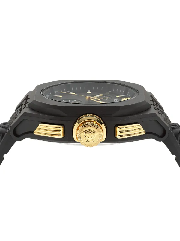 Versace V-Legend Chrono 44mm Watch | Black | FARFETCH