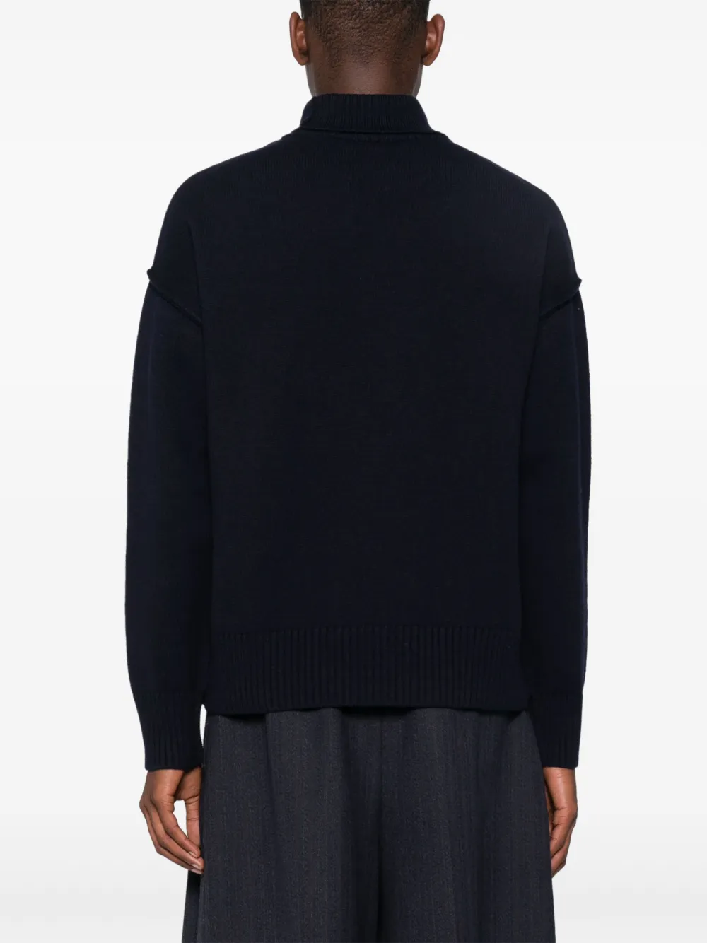 AMI Paris Trui met logo Blauw