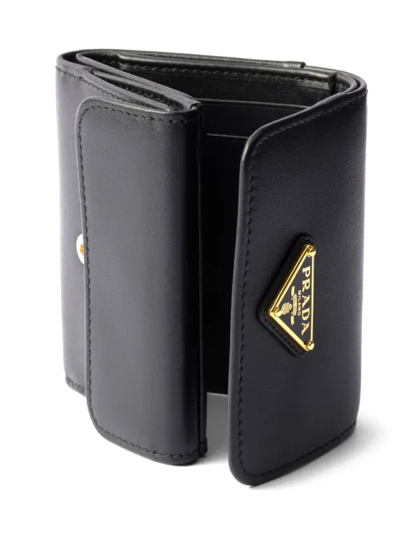 [Prada] Gold Logo Saffiano Wallet - Black / ☆送料込☆ PRADA Saffiano Leather Round Zip Long Wallet Black Gold | eBay
