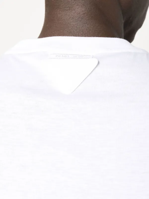 Prada Three Pack Cotton Jersey T-Shirts | White | FARFETCH