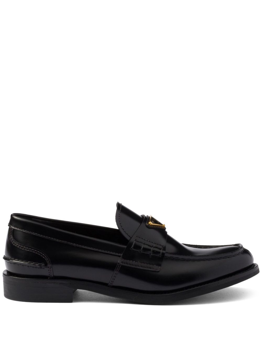 PRADA BRUSHED LEATHER LOAFERS