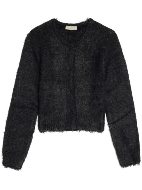 Amomento shaggy cropped cardigan