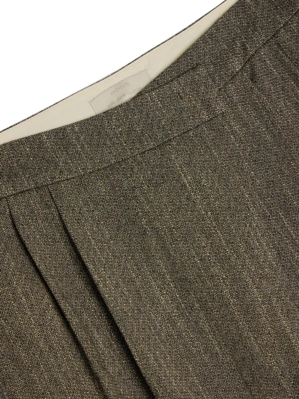 【AMOMENTO】24fw WOOL TWEED WRAP PANTS Amomento Tweed Wrap Trousers | Grey | FARFETCH