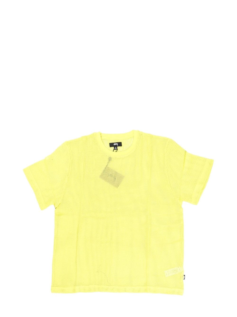 Stüssy semi-sheer cotton t-shirt - Giallo