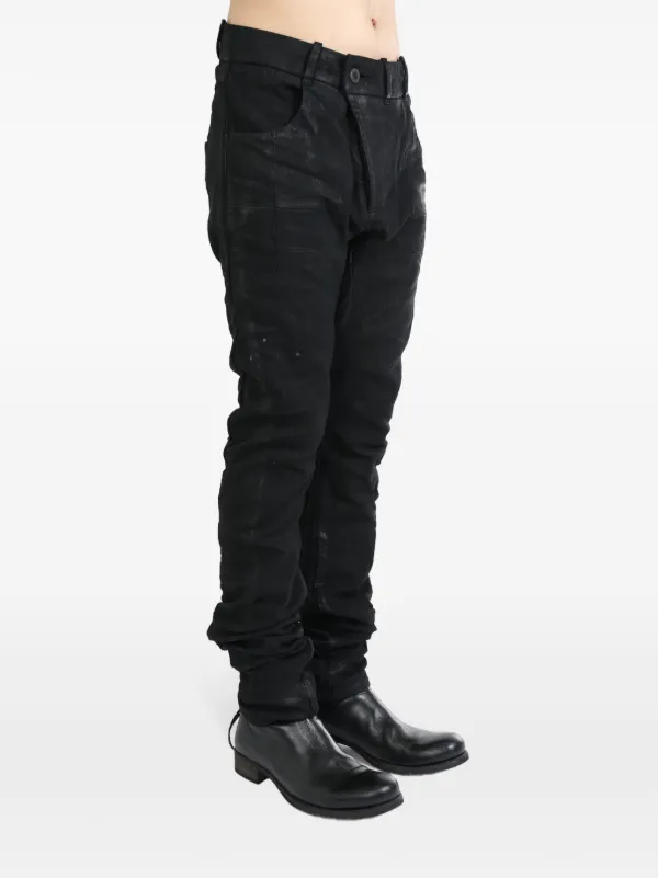 BORIS BIDJAN SABERI DROP CROTCH SLIM PANTS / STONE WASHED
