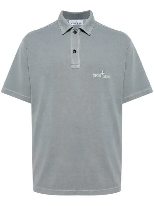 Polo à logo brodé - Stone Island - Modalova