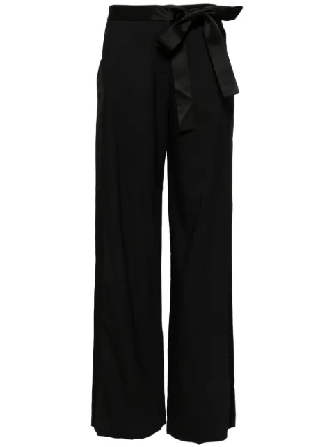 David Koma satin bow wide-leg trousers