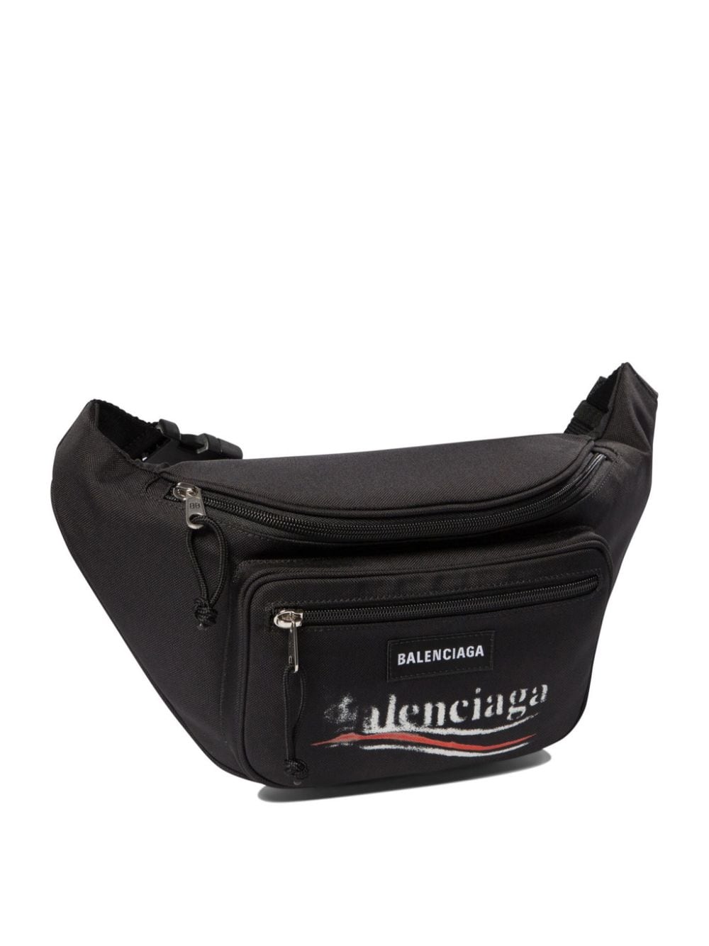 Shop Balenciaga Explorer Belt Bag In Black