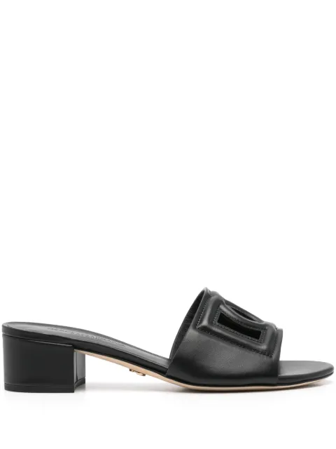 Dolce & Gabbana sandalias con logo en relieve y tacón de 40mm