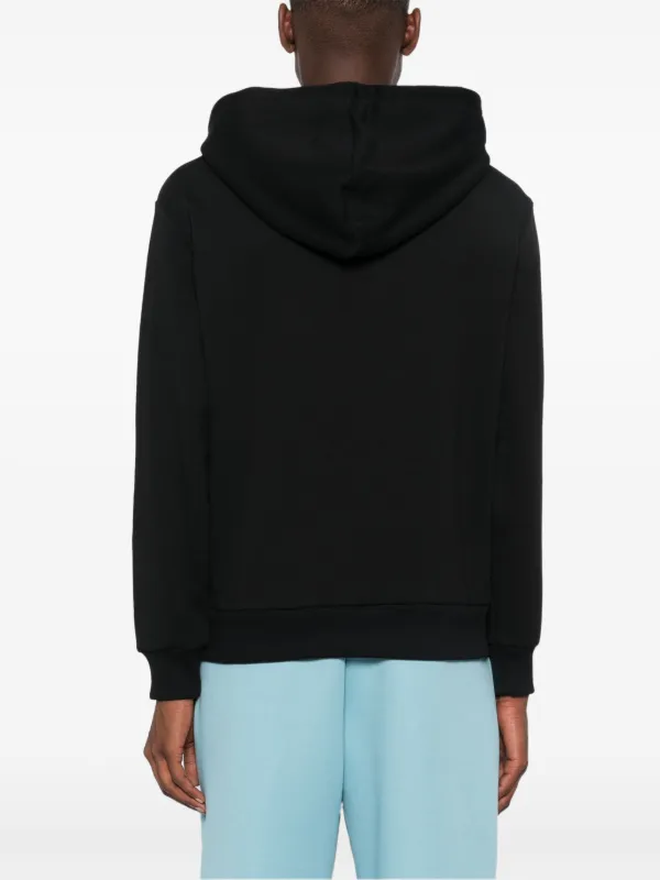 A.P.C. logo-print Hoodie | Black | FARFETCH ID