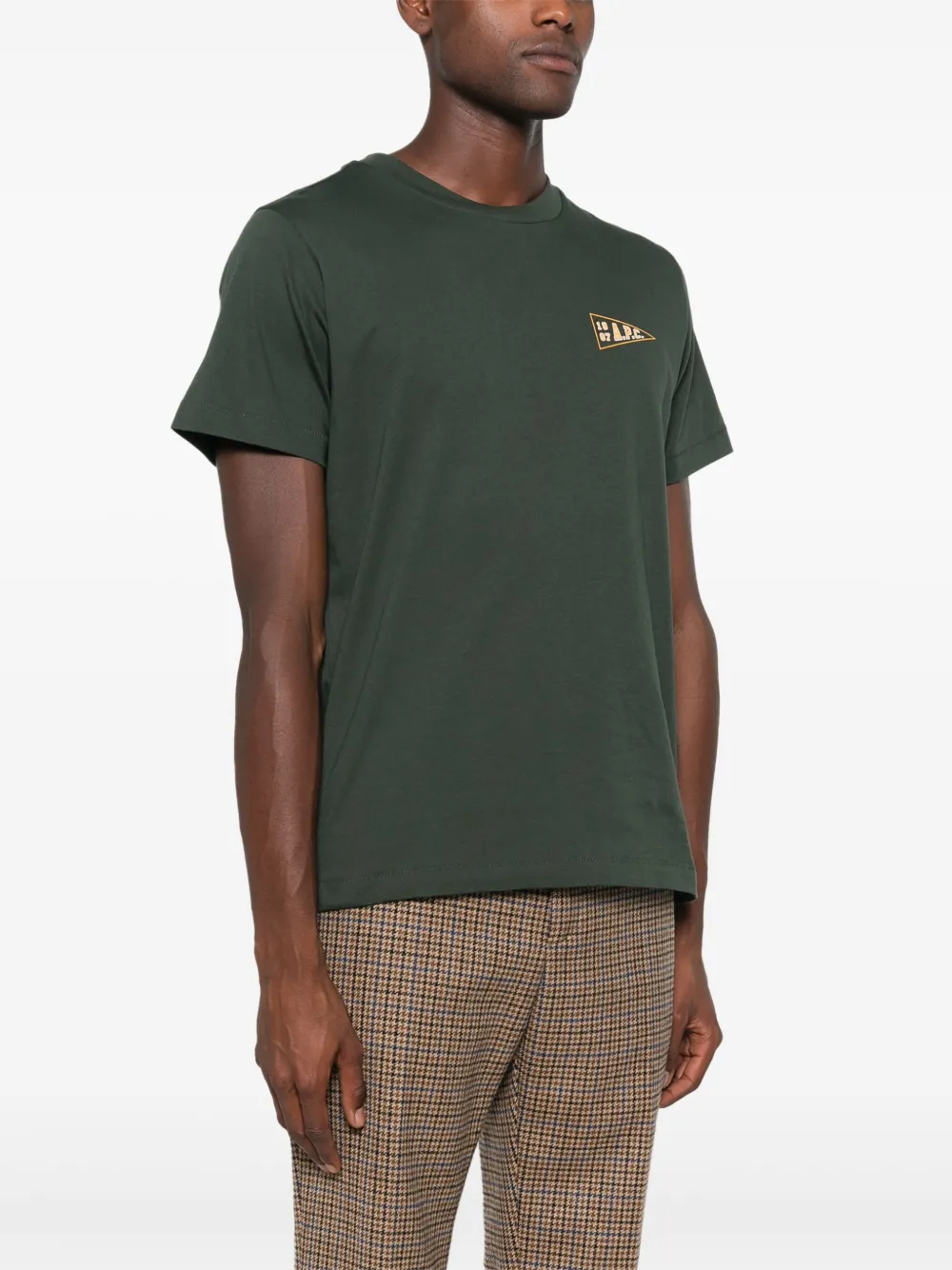 A.P.C. T-shirt met logoprint Groen