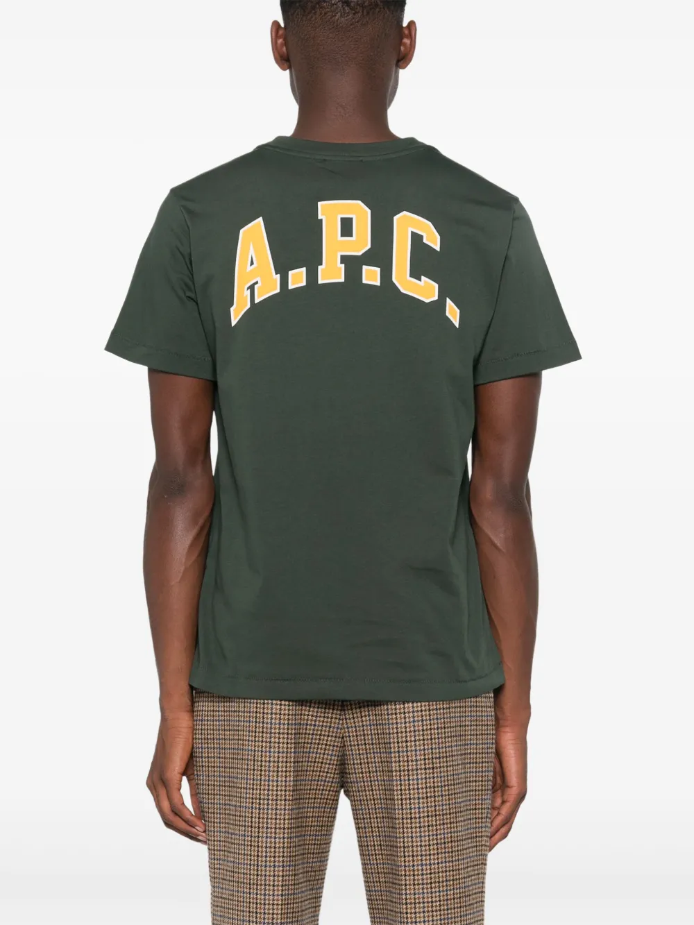 A.P.C. T-shirt met logoprint Groen