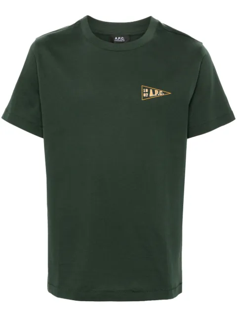A.P.C. playera con logo estampado