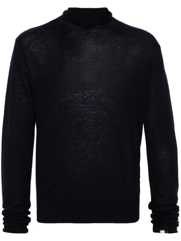 extreme cashmere n°53 crew hop ニット　ネイビー extreme cashmere crewneck sweater unisex – 53 crew hop