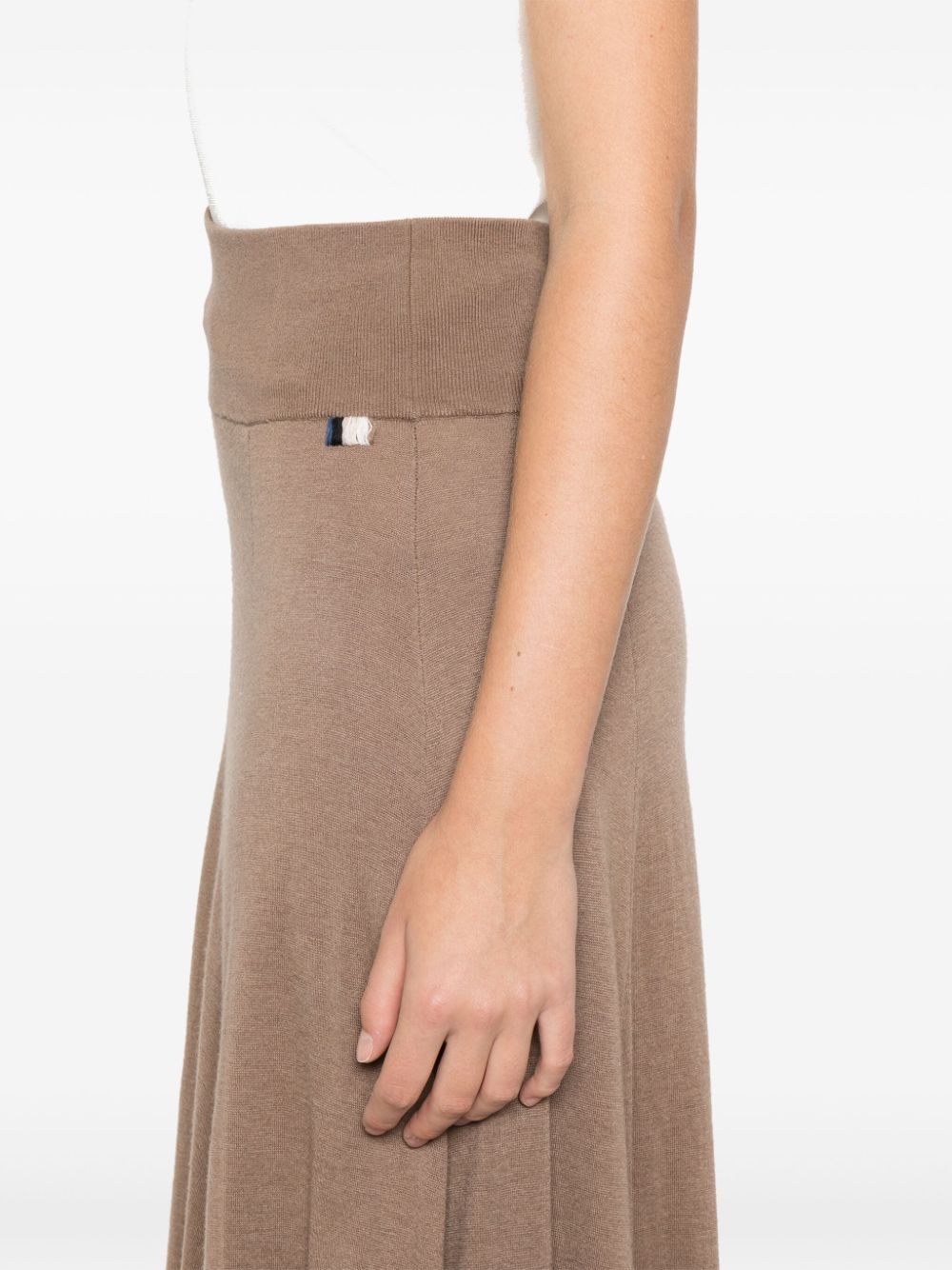 Shop Extreme Cashmere Spin Midi Skirt In Brown