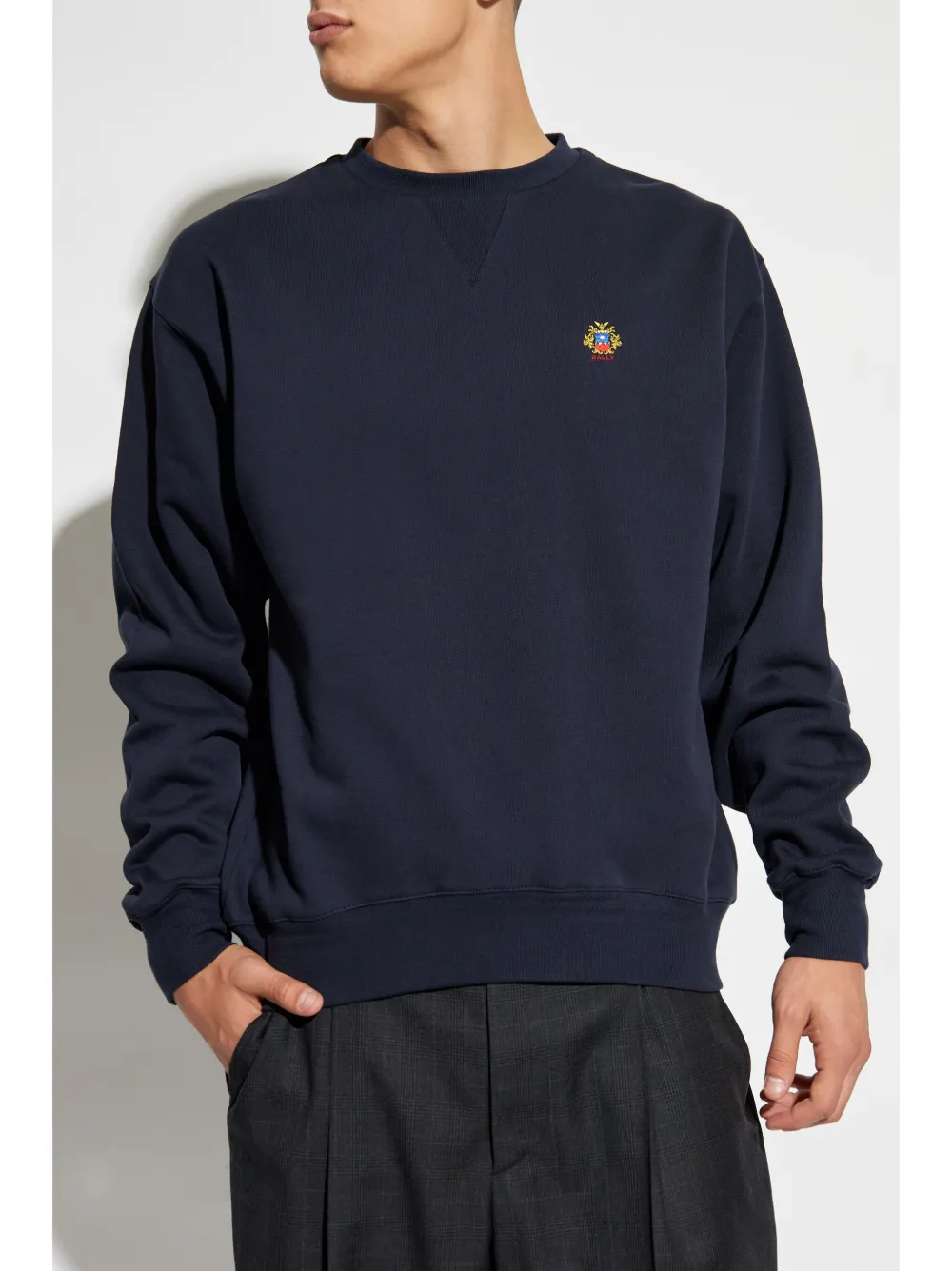 Bally Trui met geborduurd logo Blauw