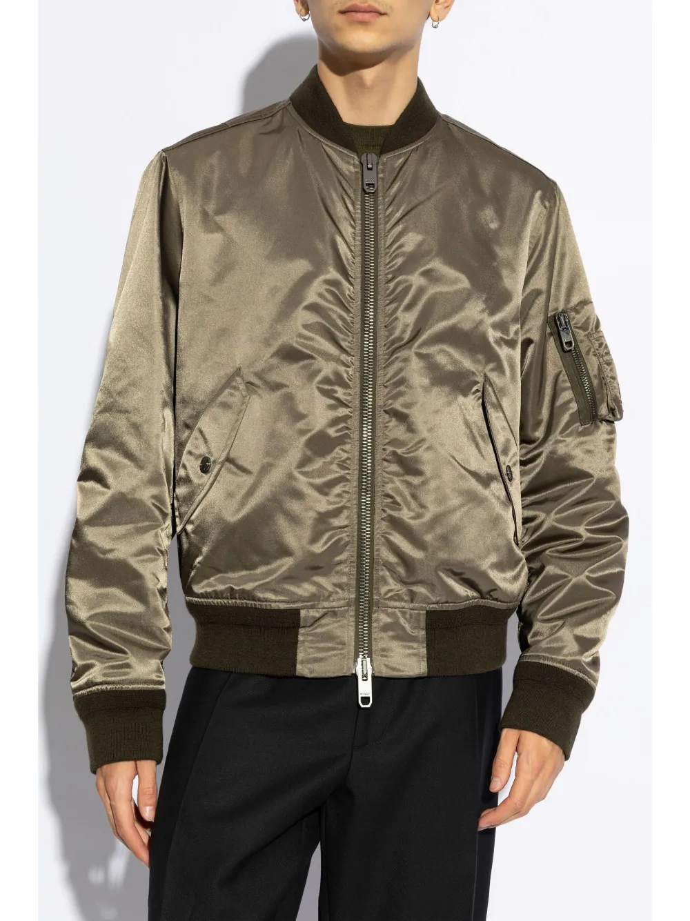 Bally Adrien Brody bomberjack Groen