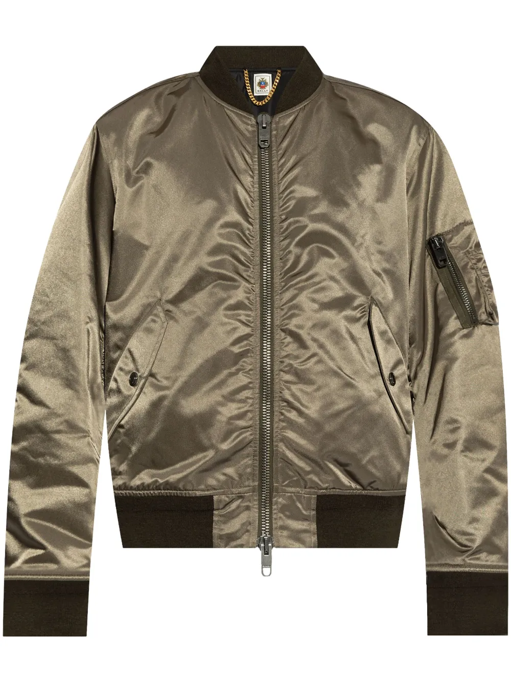 Bally Adrien Brody bomberjack Groen