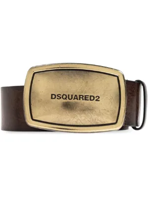Dsquared2 ディースクエアード ロゴバックル レザーベルト - FARFETCH