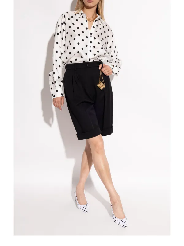 Dolce & Gabbana Polka dot-print Slingback Pumps | White