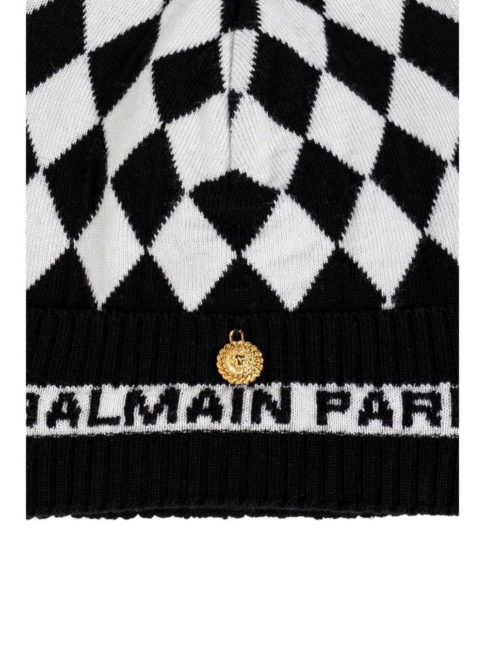 Affordable Balmain checked wool beanie Women