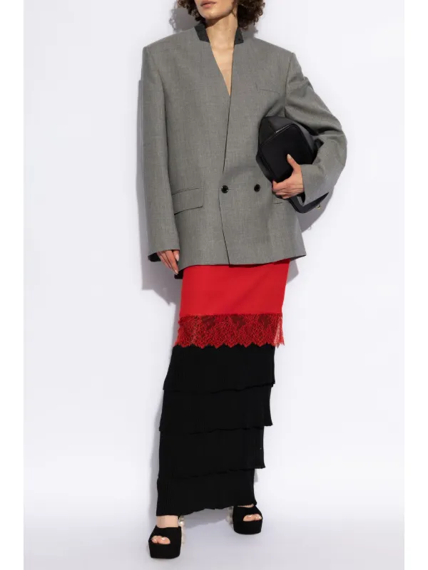 Layered skirt coat hotsell