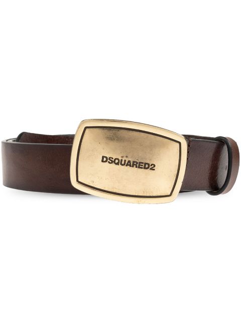 DSQUARED2 logo-buckle leather belt Women