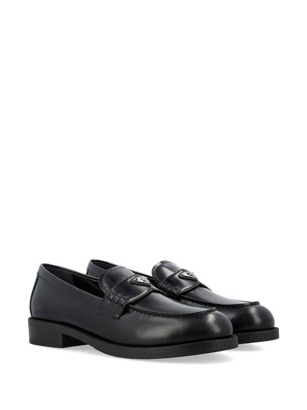 Prada classic leather loafers - Zwart