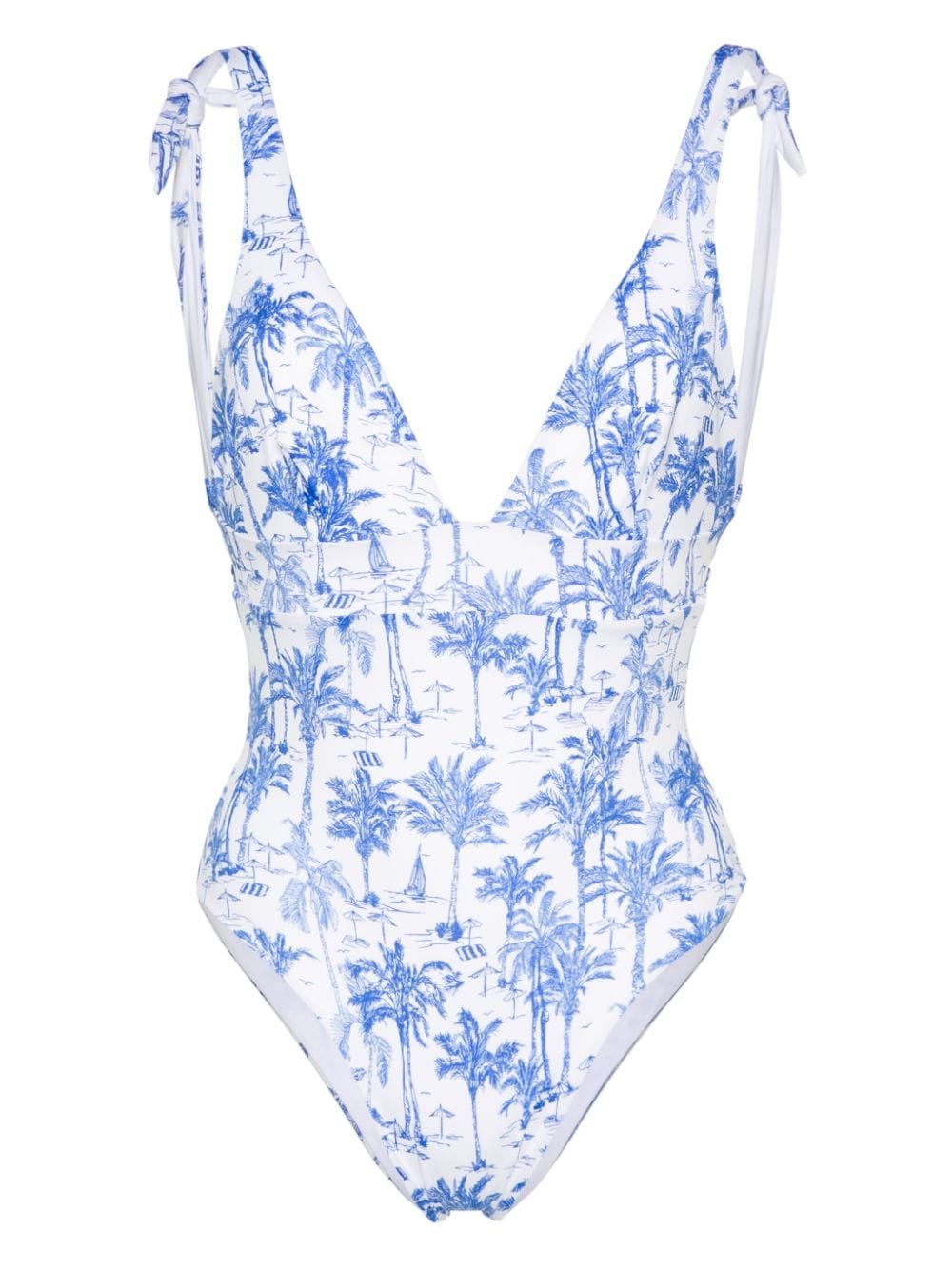 Shop Mc2 Saint Barth Marylin Swimsuit In Blue