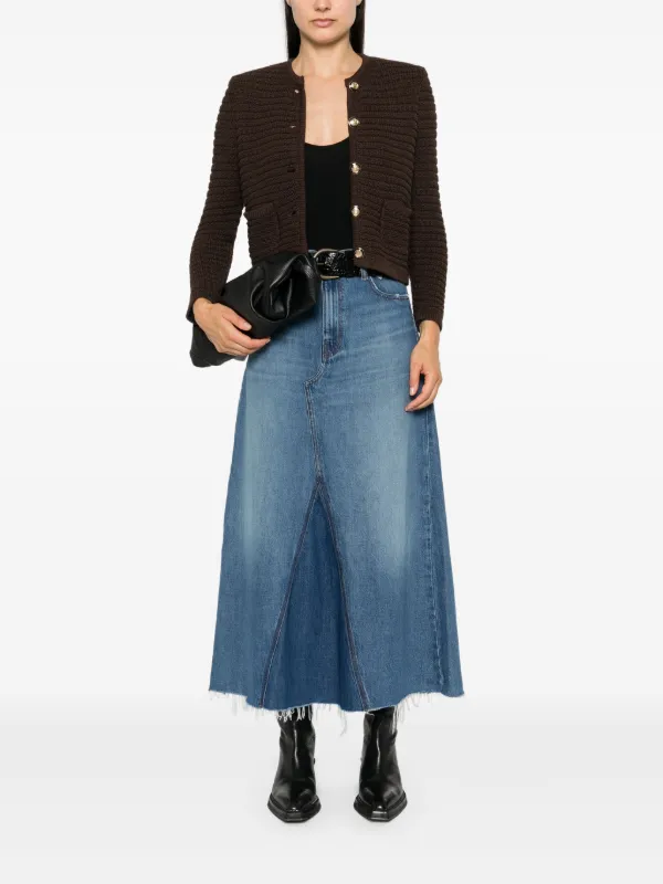 FRAME The Dorothy Midi Skirt | Blue | FARFETCH