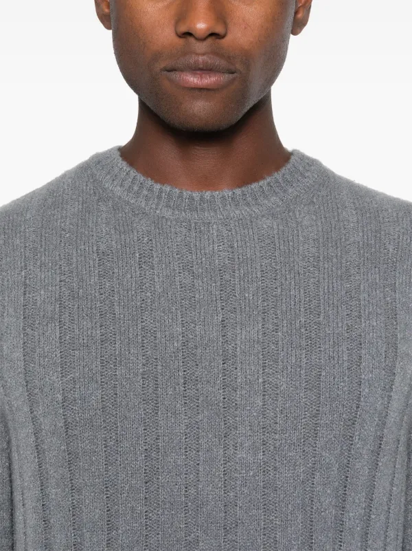 Brioni ribbed-knit Sweater | Grey | FARFETCH