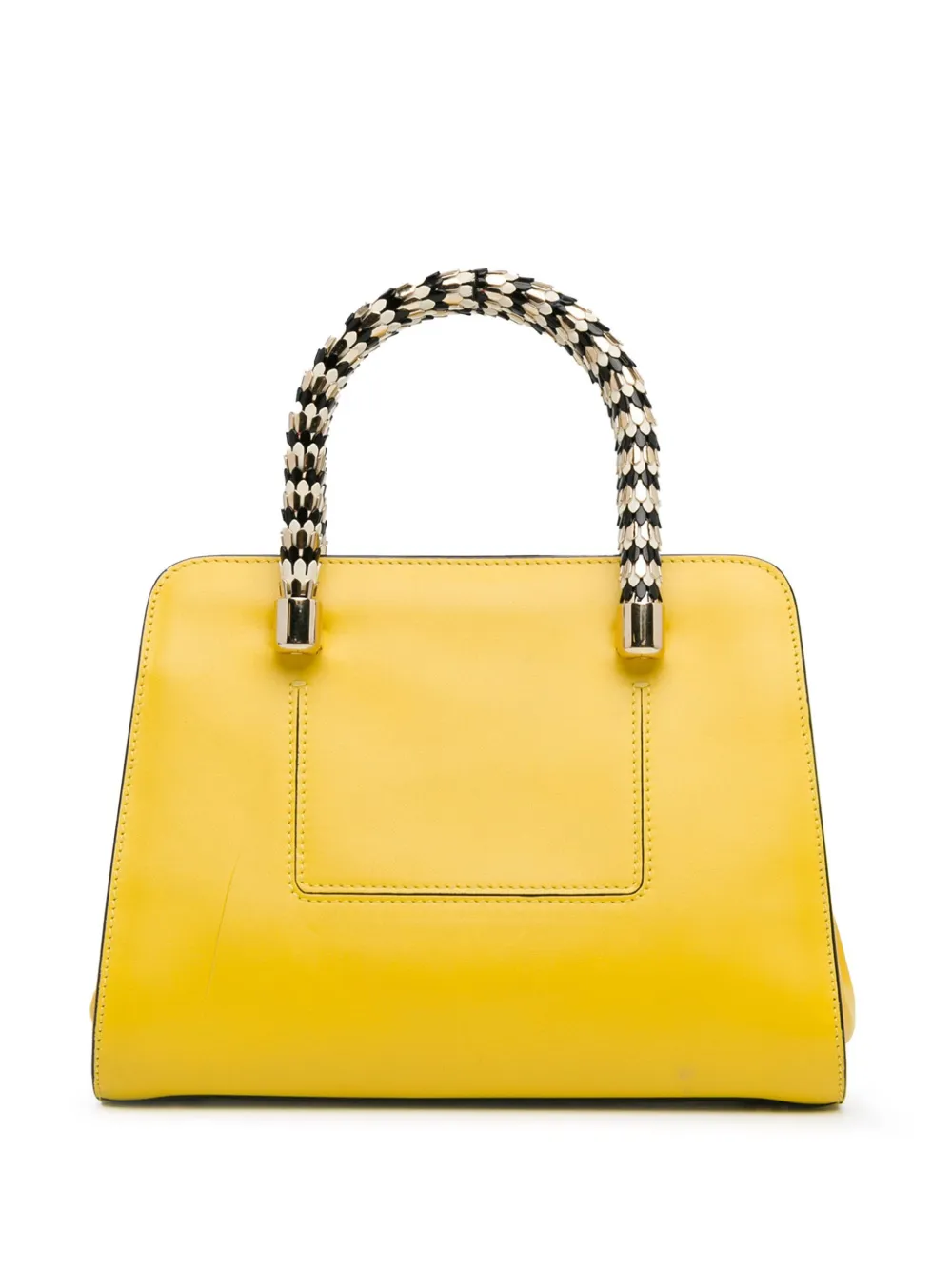 Bvlgari Pre-Owned 21st Century Leather Serpenti Scaglie satchel - Geel