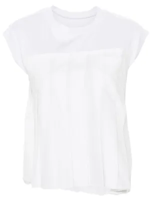 Tシャツ・カットソー SACAI Women Tunic Tops 07693101 WHITE Buy Sacai x KAWS Flock Print Long-Sleeve T-Shirt 'White