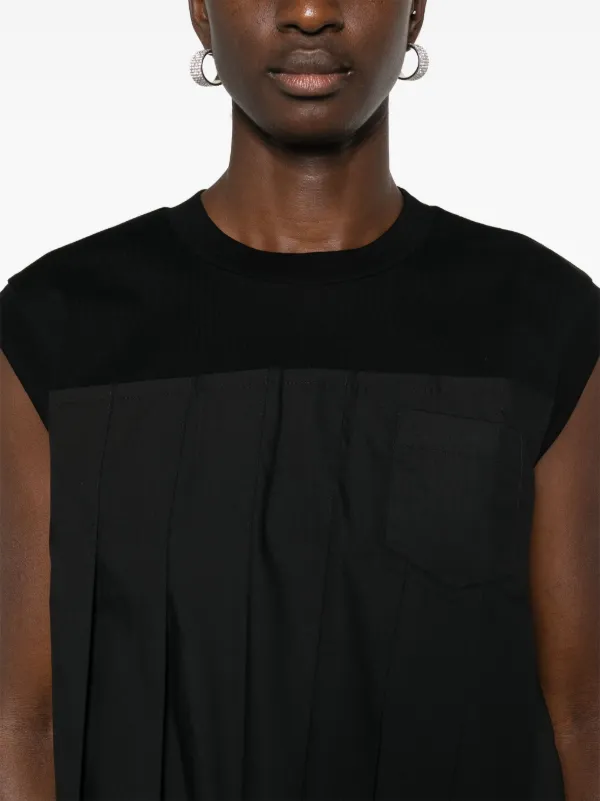 Sacai プリーツ Tシャツ | ブラック | FARFETCH JP