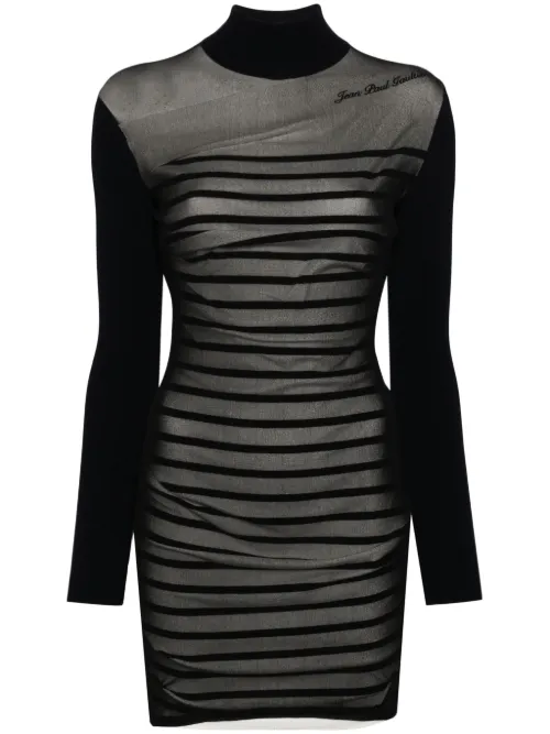 Robe courte à rayures - Jean Paul Gaultier - Modalova