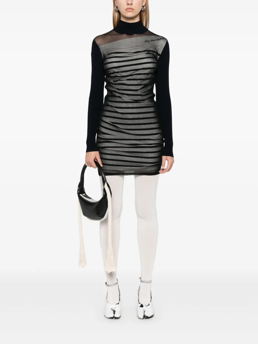 Jean Paul Gaultier striped mini dress - Blauw